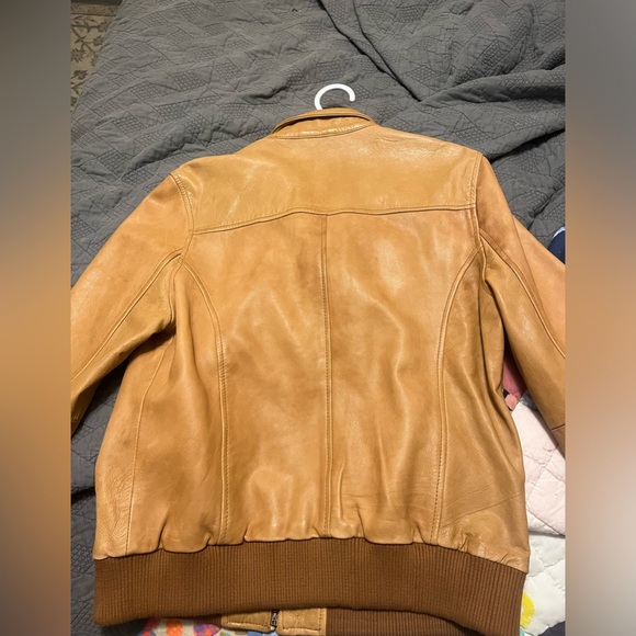 Lucky Brand tan leather jacket - Picture 4 of 6